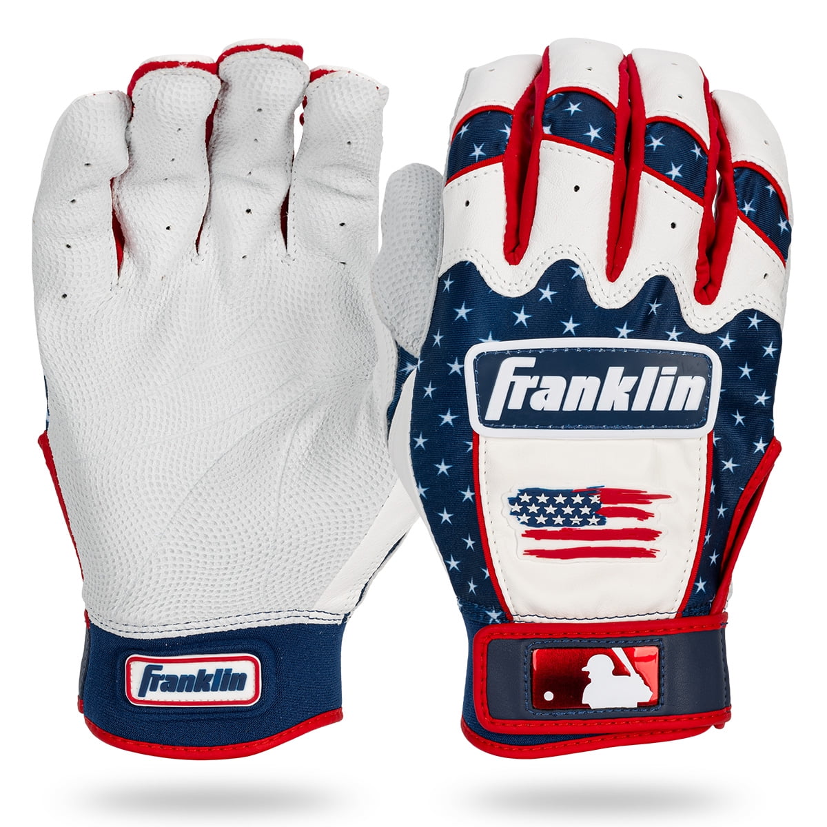 Gants De Frappe Baseball Franklin CFX PRO - Taille XL - Bleu Marine/gris/orange - Neuf