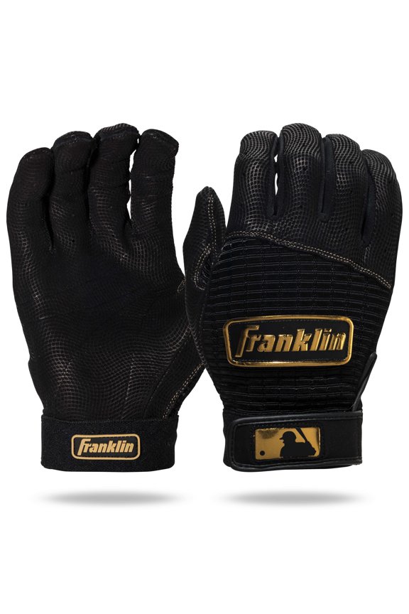MLB Pro Classic Batting Gloves, Black/Gold, Adult Medium