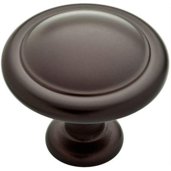 Franklin Brass 1-1/4" Round Ringed Knob in Dark Oil Rubbed Bronze, 25-Pack