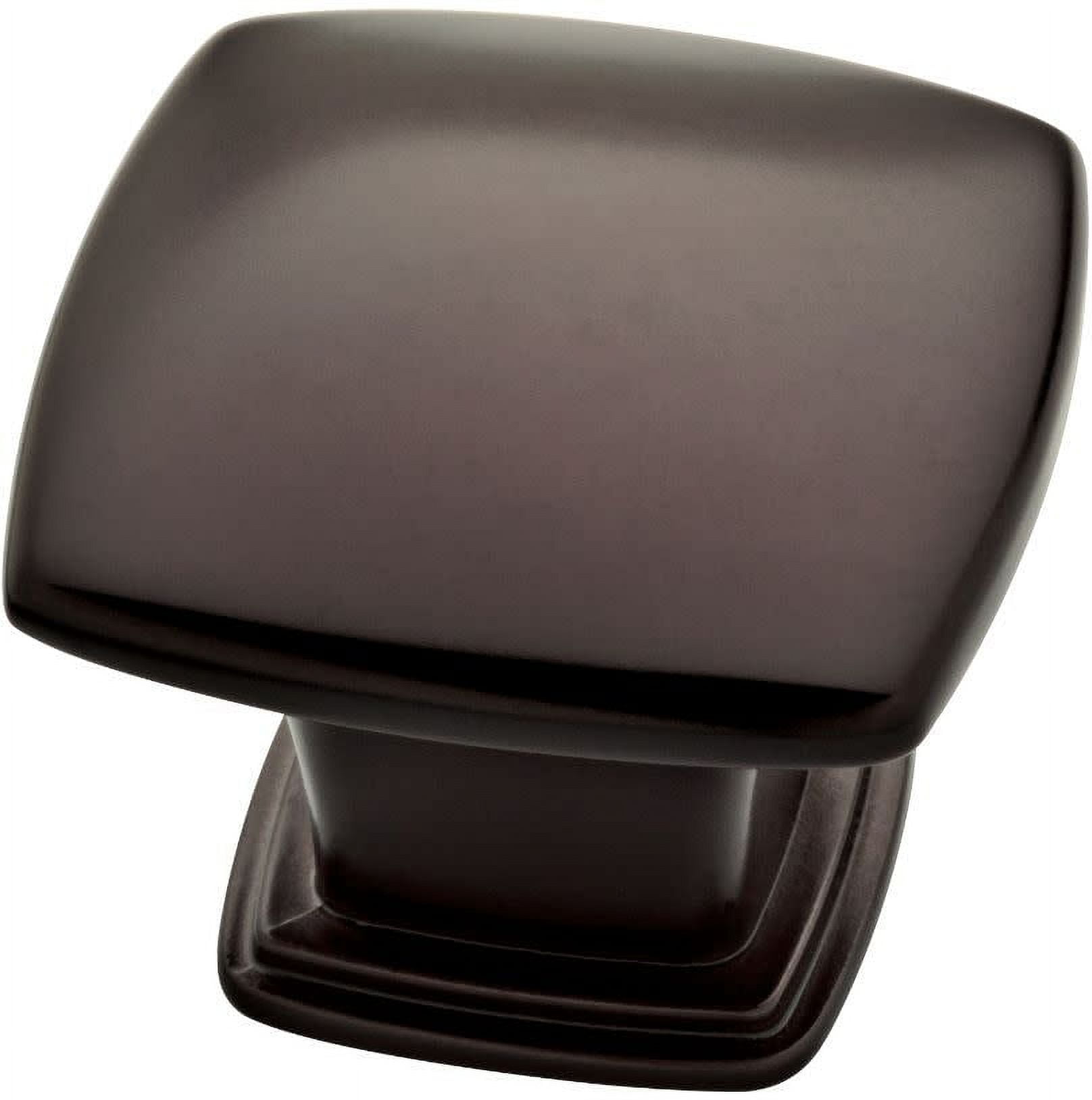 Soft Square Oil Rubbed Bronze Cabinet Knob with Mounting Hardware