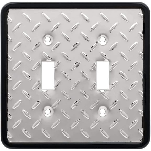 Franklin Brass 135861 Diamond Double Switch Wall Plate, Polished Chrome