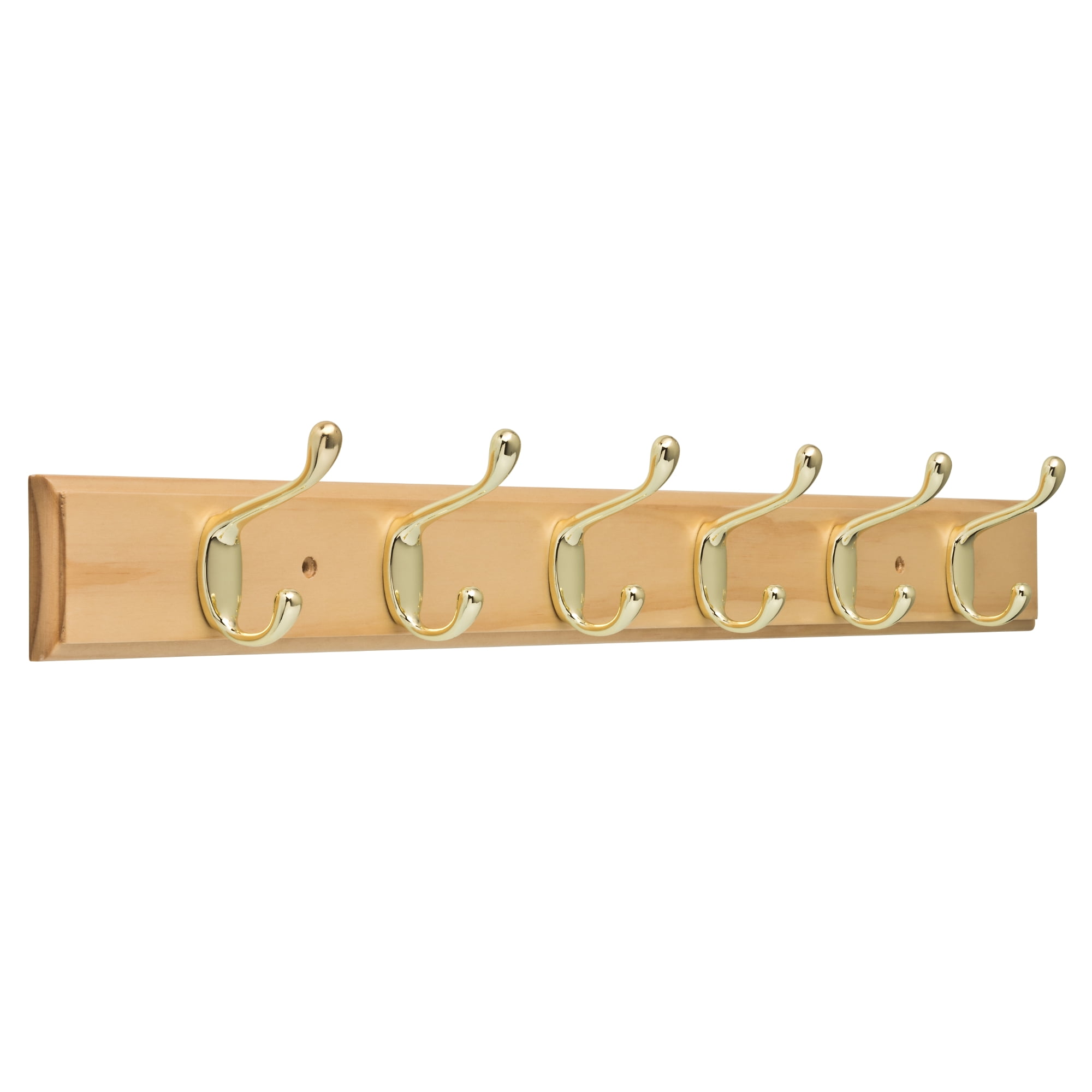 Franklin Brass 27 Hook Rail, Heavy Duty Coat and Hat Hooks