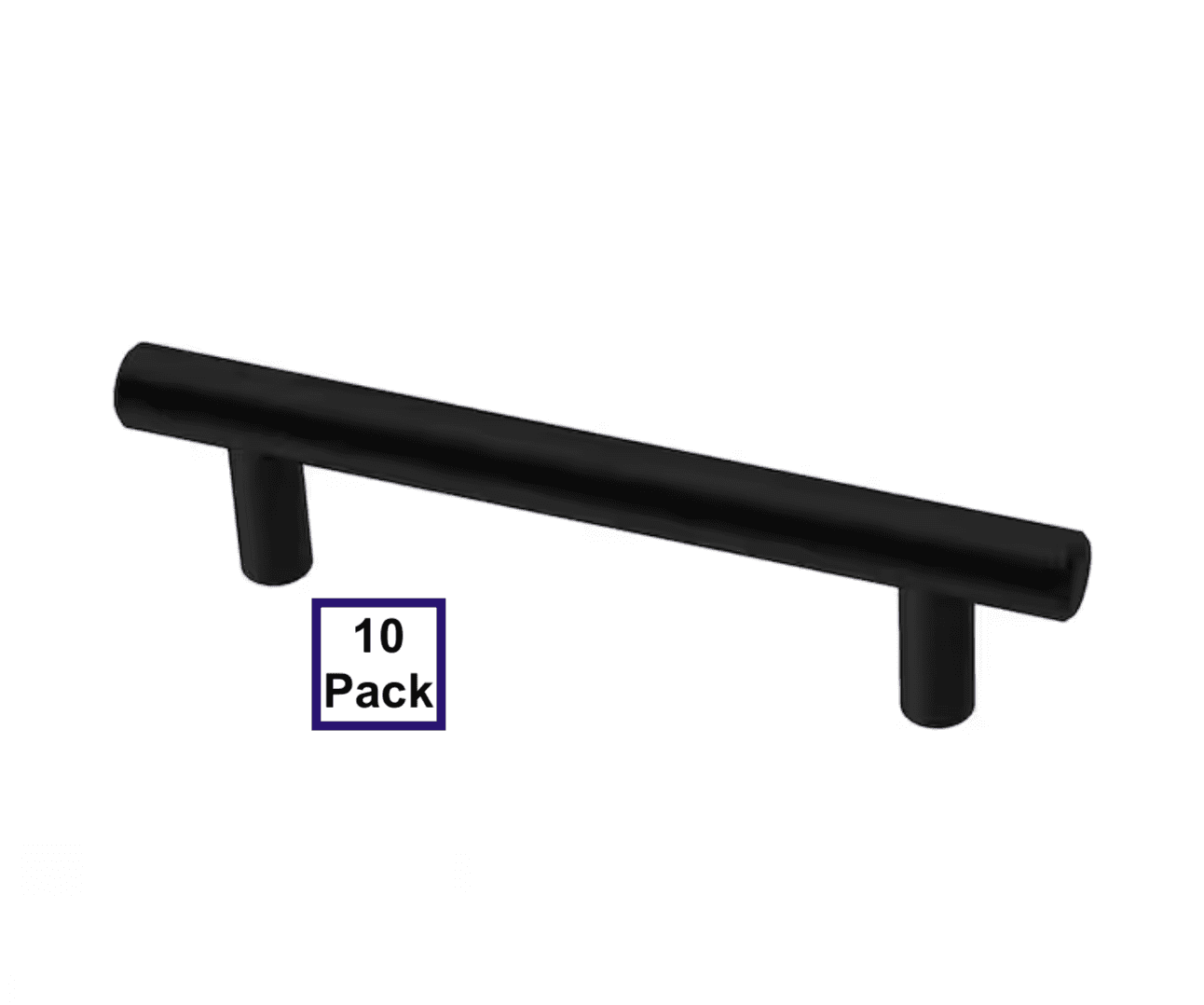 Matte Black Modern Brass Bar Handle Set