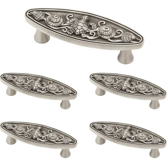 Franklin Brass 3" Seaside Oval Pull in Brushed Satin Pewter, 5-Pack