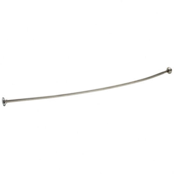 Franklin Brass 6' Oval Curved Shower Rod with 6" Bow, Stainless Steel