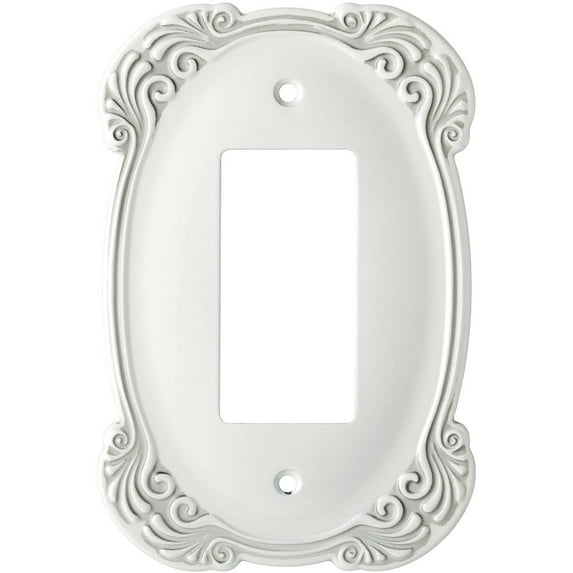 Franklin Brass Arboresque Single Decorator Wall Plate White Antique