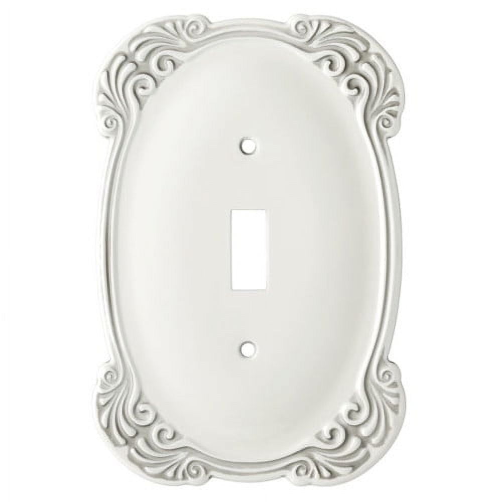 Franklin Brass Arboresque Single Switch Wall Plate, White