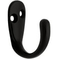thumbnail image 1 of Franklin Brass B12093k-C Basics Single Hook Robe Hook - Black, 1 of 7