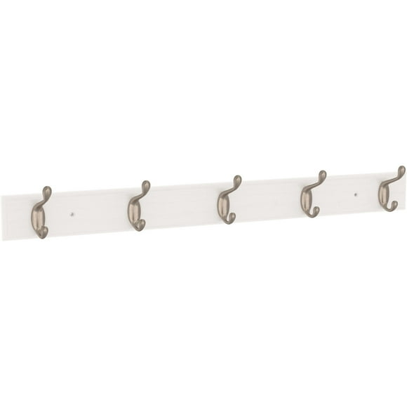 Franklin Brass B46718k-R Casual Curve 26-1/2" Wide Coat And Hat Hook Rack - Pure White /