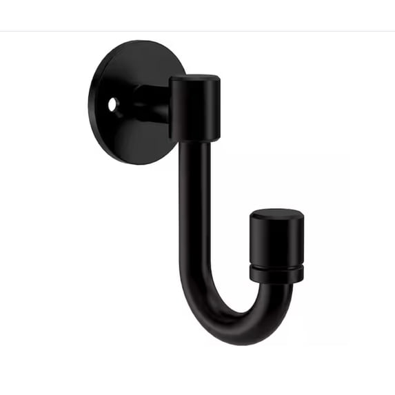 Franklin Brass B47246K-FB Bar Single Prong 4" Coat Hook Matte Black 4 Pack