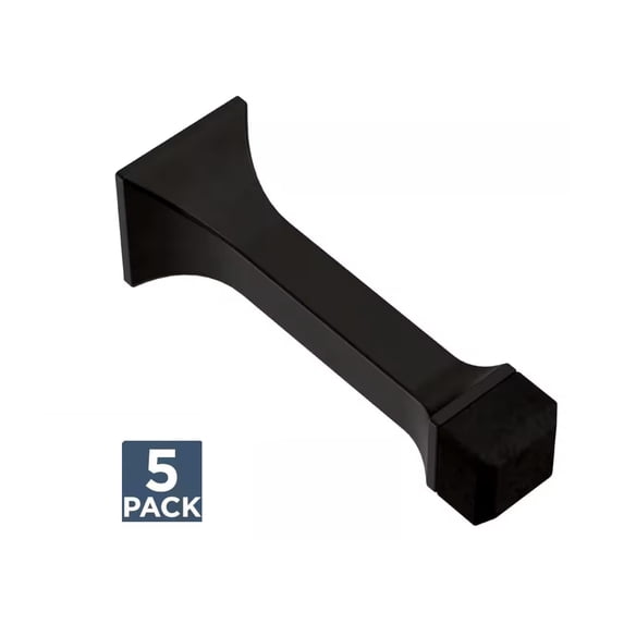 Franklin Brass 3" Classic Edge Door Stop Matte Black 5 Pack