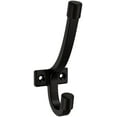 thumbnail image 1 of Franklin Brass B48023k-C Modern Angled 1-9/16" Wide Coat And Hat Hook - Black, 1 of 7