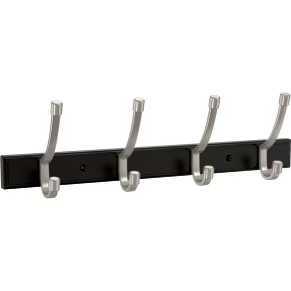 Franklin Brass B48586k-C Modern Angled Pilltop 15-7/8" Wide Coat And Hat Hook Rack - Matte