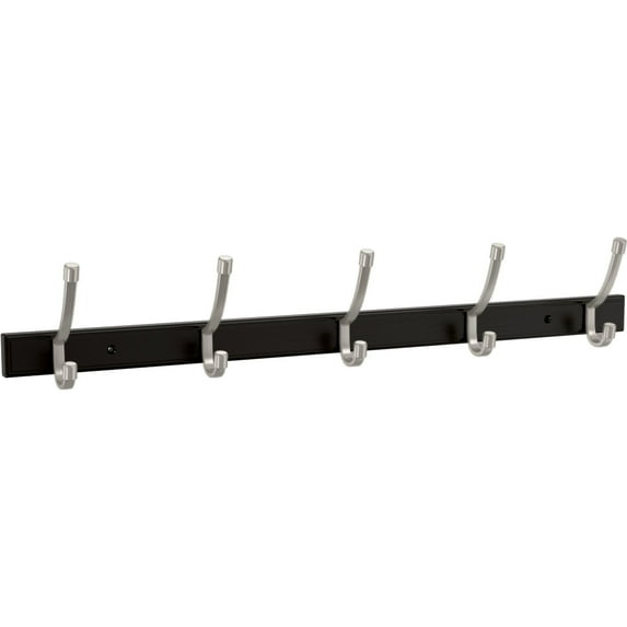 Franklin Brass B48588k-R Modern Angled Pilltop 26-1/2" Wide Coat And Hat Hook Rack - Matte