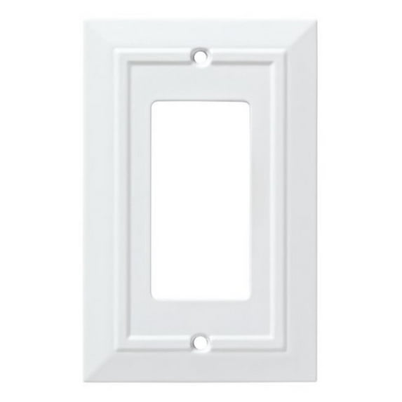 Franklin Brass Classic Architect Single GFCI Decora Wall Plate Pure White 4 Pack