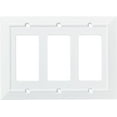 thumbnail image 1 of Franklin Brass Classic Architecture (1-Pack) Decorative Light Switch Cover Pure White 3-Gang Decorator/Rocker Wall Plate Triple Switch Plate Cover Electrical Outlet Guard W35250-PW-C, 1 of 8