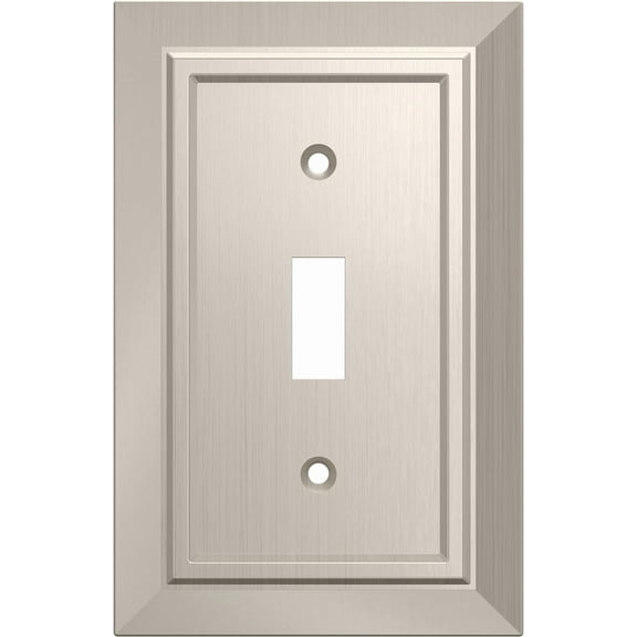 Franklin Brass Decorative Brushed Nickel Switch and Outlet Plate (1-Pack)