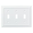 thumbnail image 1 of Franklin Brass Classic Architecture Triple Switch Wall Plate in Pure White, 1 of 8