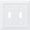 thumbnail image 1 of Franklin Brass W35268-PW-C Classic Beadboard Double Switch Wall Plate, Single, 1 of 8