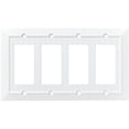 thumbnail image 1 of Franklin Brass W35276-PW-C Classic Beadboard Quad Decorator Wall Plate, Switch Plate & Cover - Pure White, 1 of 10