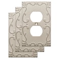 thumbnail image 1 of Franklin Brass Classic Lace Single Duplex Wall Plate in Satin Nickel, 3-Pack, 1 of 11
