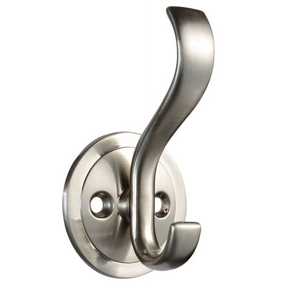 Franklin Brass Coat and Hat Hook with Round 1 Count (Pack of 1) Satin  Nickel
