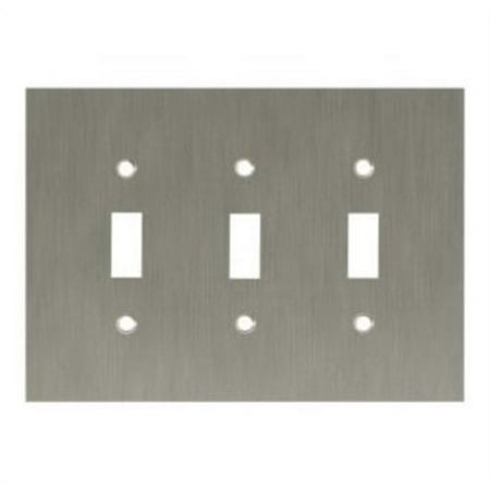 Franklin Brass Concave Triple Switch Wall Plate in Satin Nickel