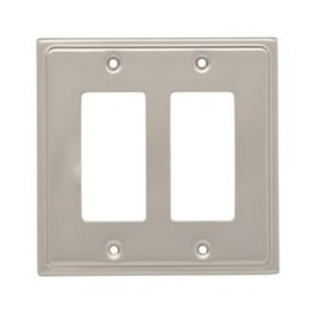 Franklin Brass Country Fair Double Decorator Wall Plate in Satin Nickel