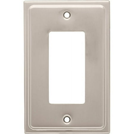 Franklin Brass Country Fair Single Decorator Wall Plate in Satin Nickel