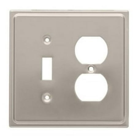 Franklin Brass Country Fair Single Switch/Duplex Wall Plate in Satin Nickel