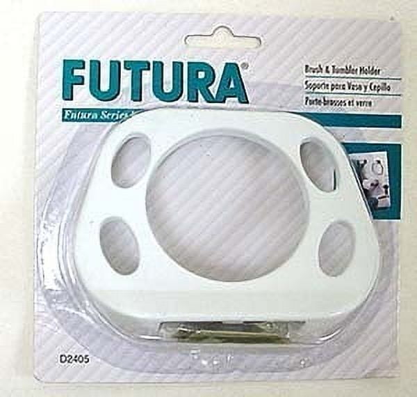 Franklin Brass D2405w White Futura Toothbrush & Tumbler Holder