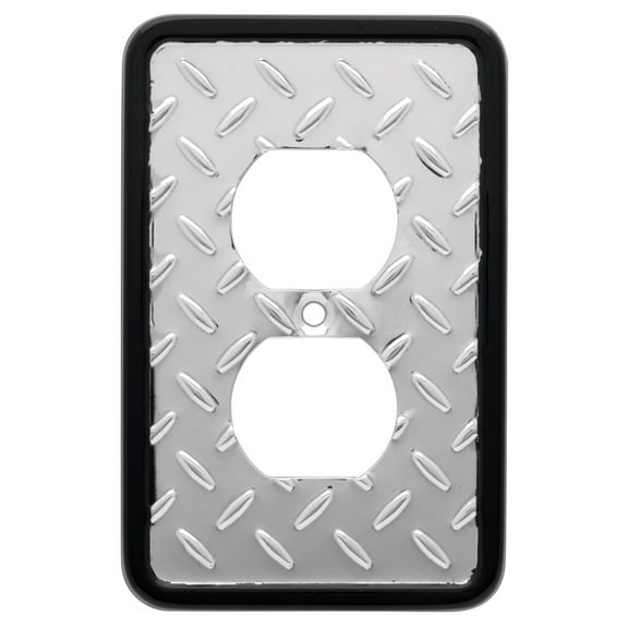 Franklin Brass 135859 Diamond Single Duplex Wall Plate, 12'' & Less, Polished Chrome