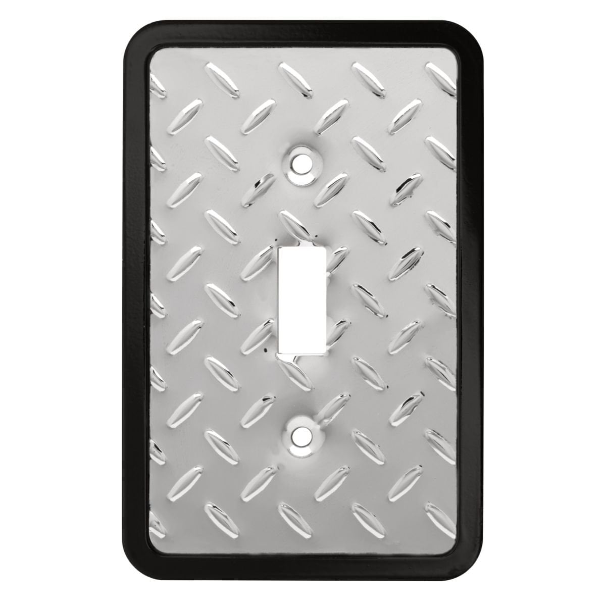 Franklin Brass Diamond Plate (1-Pack) Decorative Light Switch Cover Wall Plates Polished Chrome 1-Gang Wall Plate Toggle, Guards Electrical Outlet 135858