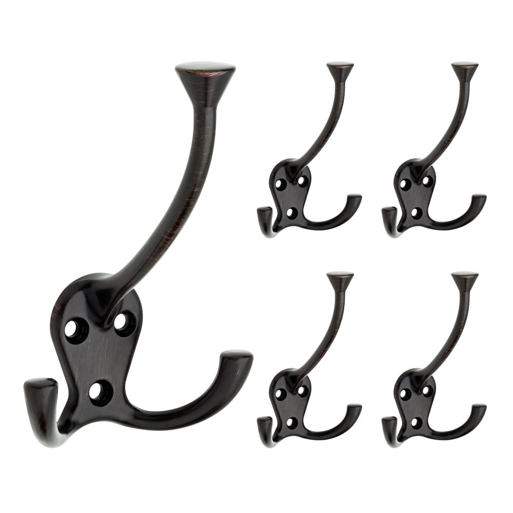 Franklin Brass FBPLLT5-513 5 Pilltop Hook 26.5" Rail Driftwood Gray & Soft Iron - View #14