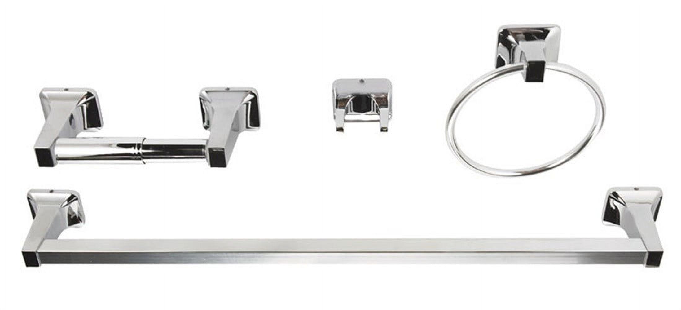 Franklin Brass Futura 4 -Piece Bath Hardware Set with Mounting Hardware in Chrome, Polished Chrome