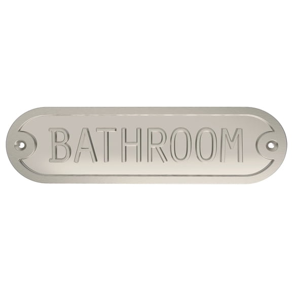 Franklin Brass HHIDPB-SN  Metal Bathroom Door Plaque Satin Nickel