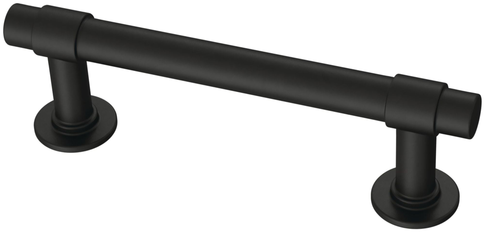 Matte Black Brass Bar Pulls with Mounting Hardware
