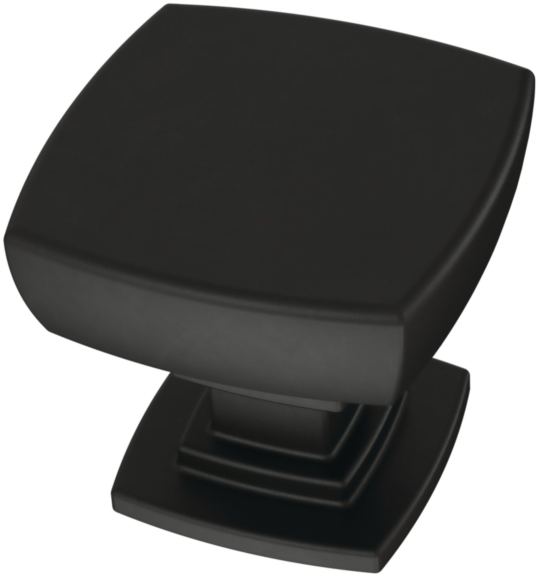 Matte Black Square Steel Cabinet Knob Set