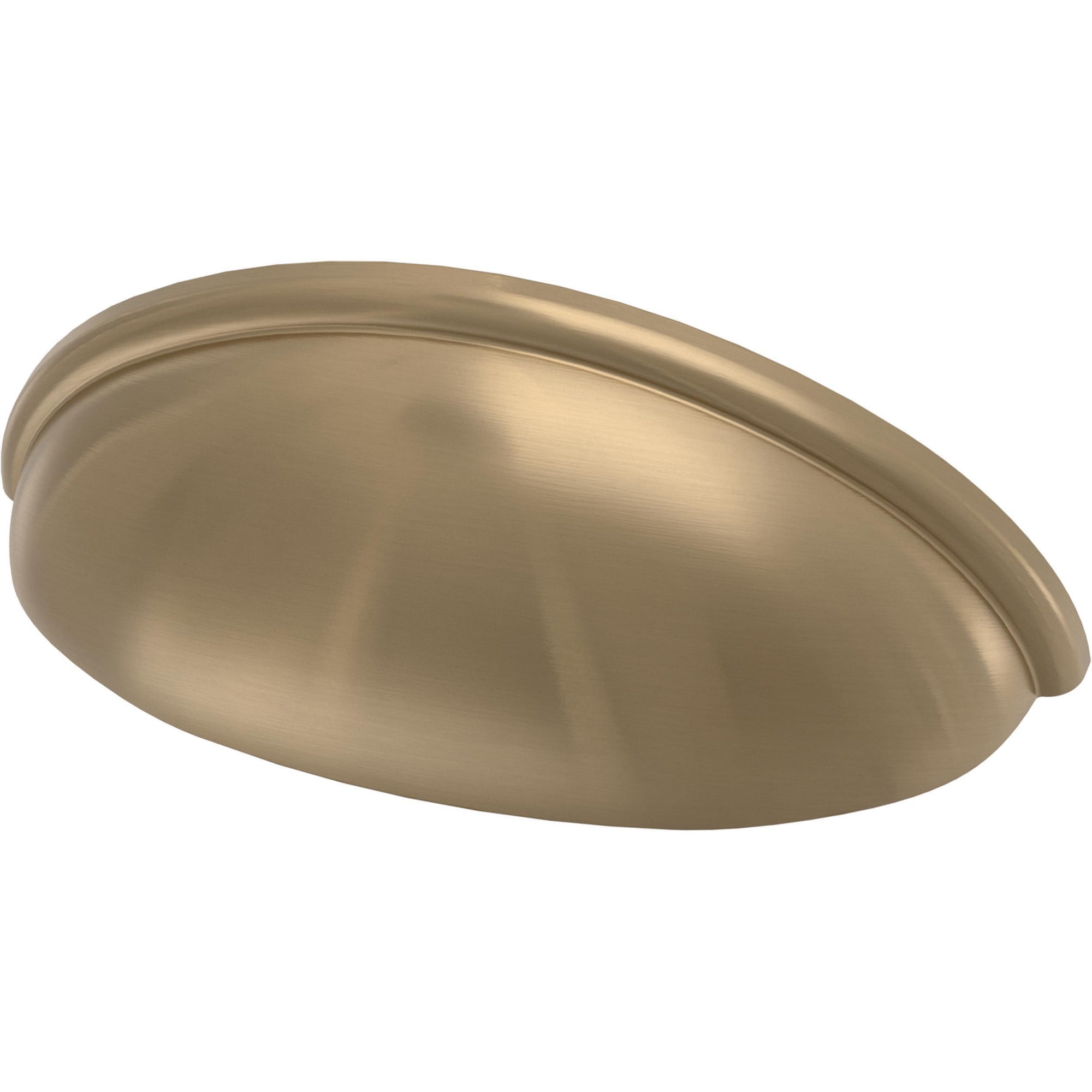 Brushed Gold 3" Cup Cabinet Pull with Mounting Hardware