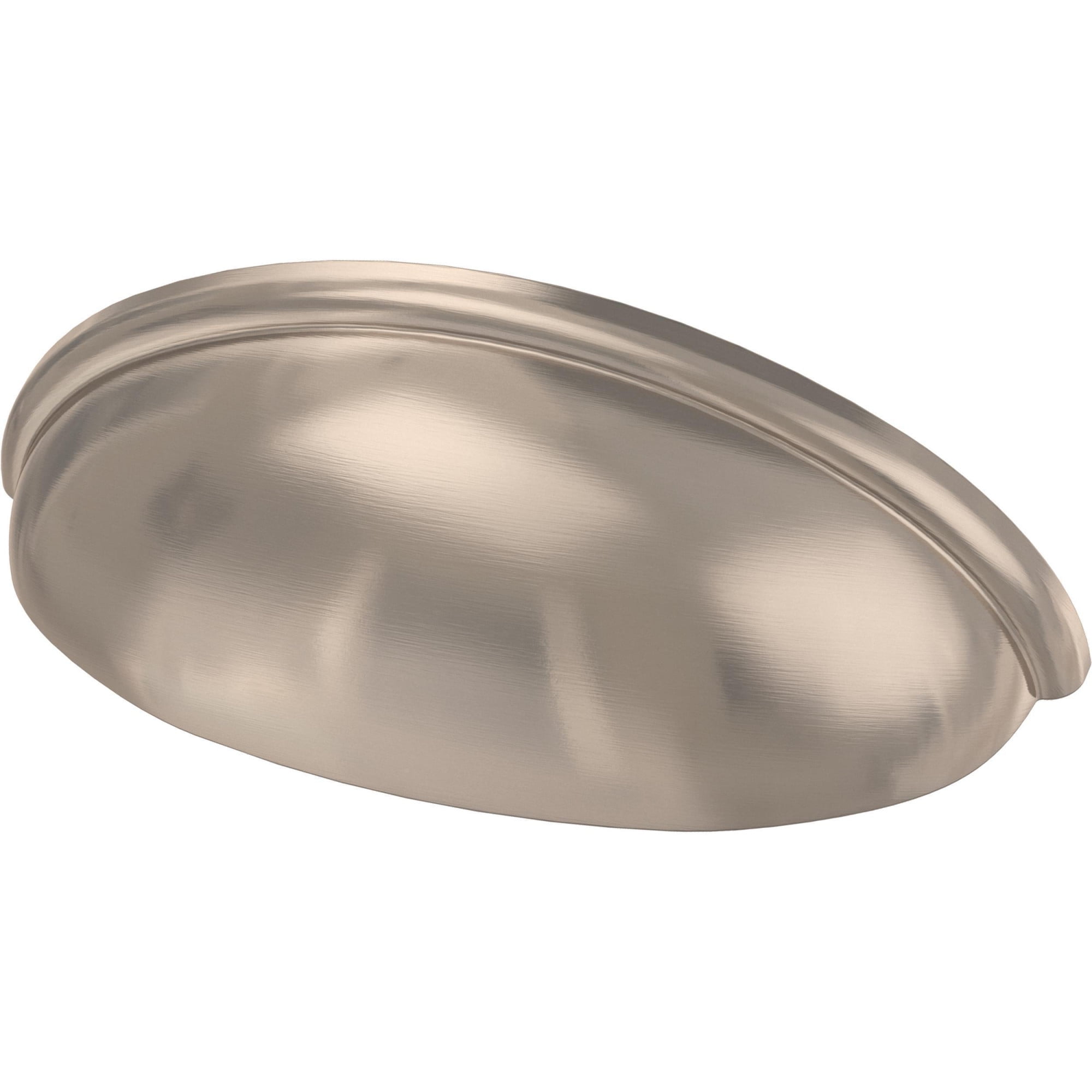 Satin Nickel Brushed Cup Cabinet Pulls with Mounting Hardware