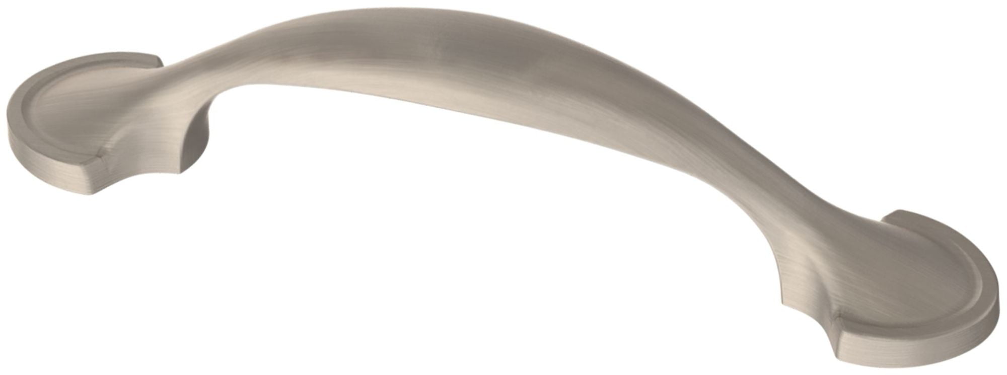 Satin Nickel Half Round Spoon Foot Cabinet Pull