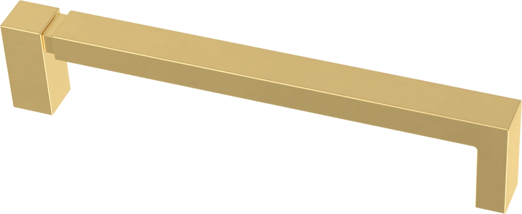 Brushed Brass Asymmetric Notched Bar Pull Set