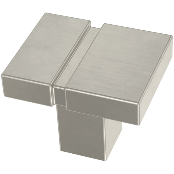 Franklin Brass P40825k Asymmetric Notched 1-1/4" Rectangular Cabinet Knob - Nickel
