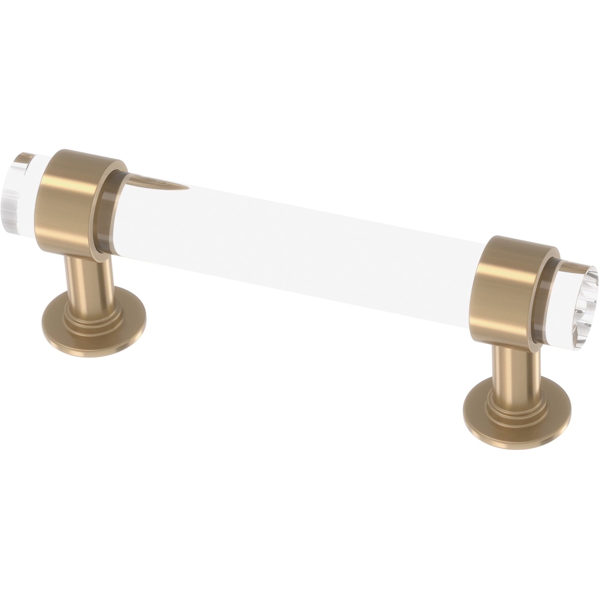 Champagne Bronze and Clear Acrylic Bar Cabinet Pulls Set