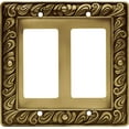 thumbnail image 1 of Franklin Brass Paisley Wall Plate, Tumbled Antique Brass Double Decorator Switch Cover, 1-Pack, 64038, 1 of 8