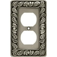 thumbnail image 1 of Franklin Brass Paisley Wall Plate, Brushed Satin Pewter Single Duplex Switch Cover, 1-Pack, 64044, 1 of 8