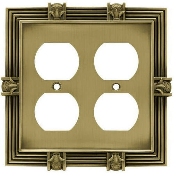 Franklin Brass Pineapple Double Duplex Wall Plate, Available in Multiple Colors