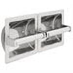 Recessed Twin Paper Holder Polished Stainless