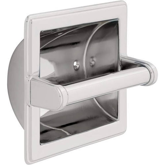 Franklin Brass Recessed Paper Holder with Beveled Edges, Available in Multiple Colors