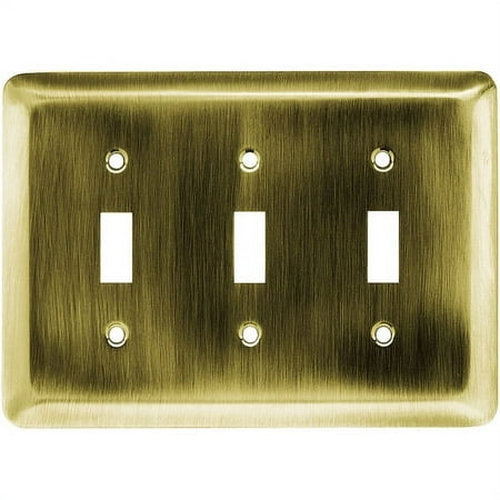 Franklin Brass Rounded Corner Triple Switch Wall Plate, Available in Multiple Colors